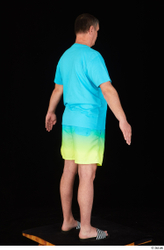 Whole Body Man Shirt Shorts Chubby Standing Studio photo references